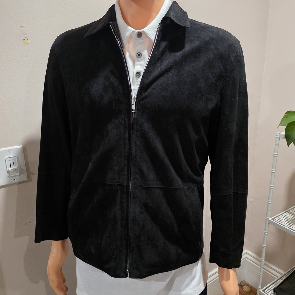 Vintage Hugo Boss Reversible Kona Jacket 100% Lambskin Size 38 Regular